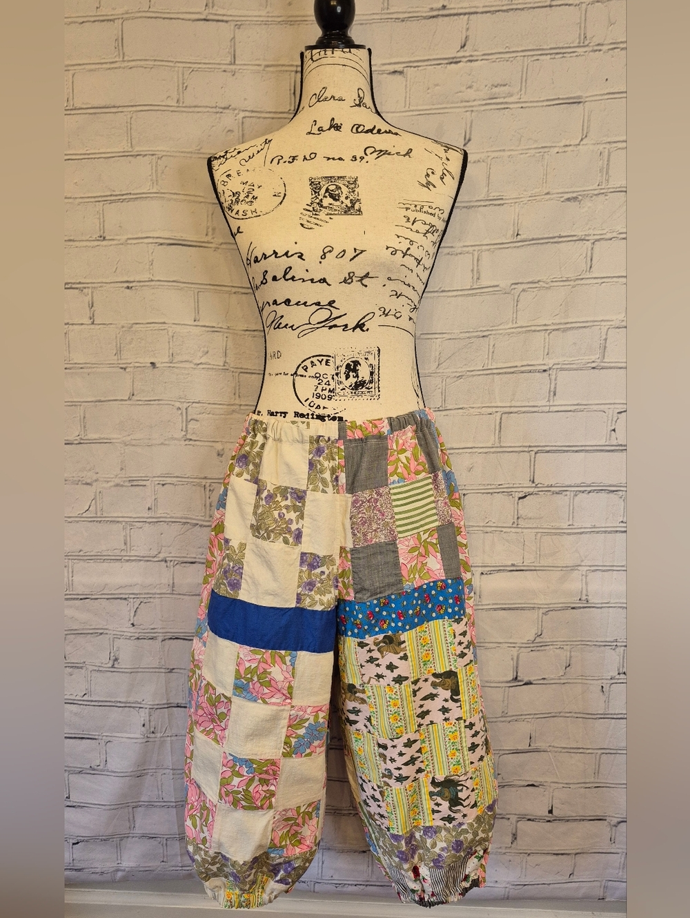 Patchwork Wide Leg Bloomers